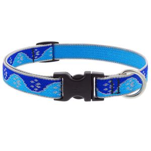 Collar Ajustable para Perro de 14 plg con Diseño Huellas Azules