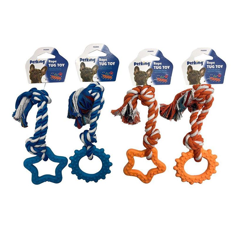 Juguete de Cuerda para Perro con Aro de Goma Presentación Surtida