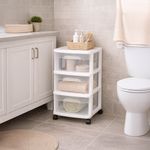 Organizador Plástico de 3 Gavetas Transparente