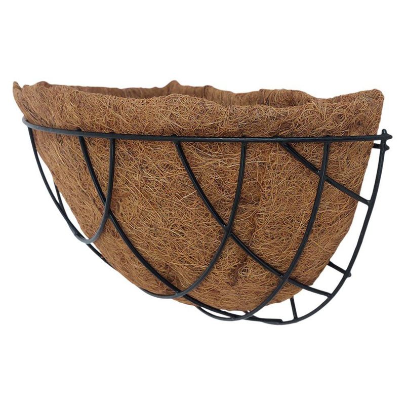 Maceta de Pared con Forro de Fibra de Coco