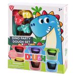Set de Masa Moldeable Dino Party con Accesorios de 31 Piezas