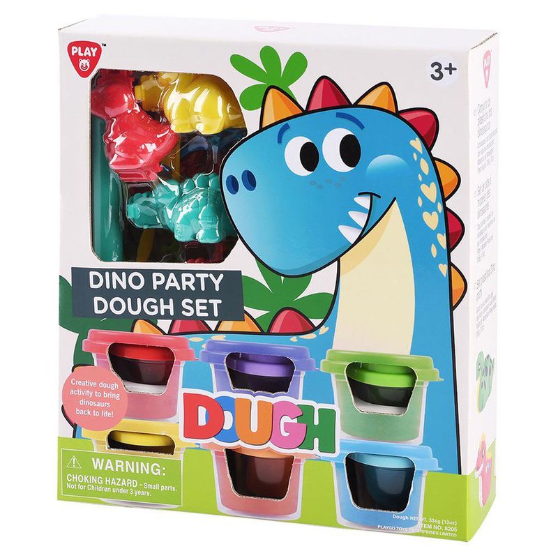 Set de Masa Moldeable Dino Party con Accesorios de 31 Piezas