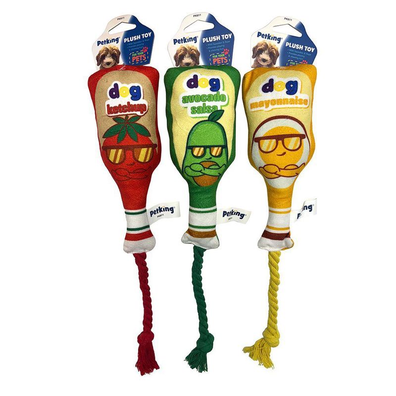 Juguete para Perro Botella de Peluche con Cuerda Presentación Surtida