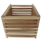 Maceta Cuadrada Alta de Madera Teca No. 6