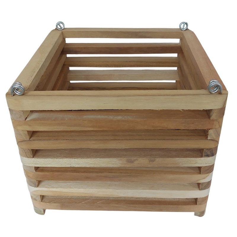 Maceta Cuadrada Alta de Madera Teca No. 6