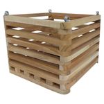 Maceta Cuadrada Alta de Madera Teca No. 6