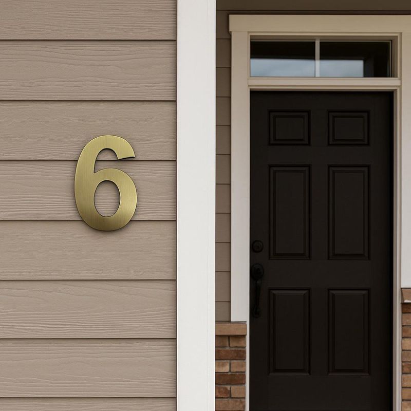 Número Decorativo para Casa “6” Dorado 6 Plg