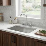 Grifo Mezclador para Lavatrastos Llave Redonda 8 Plg Cromo