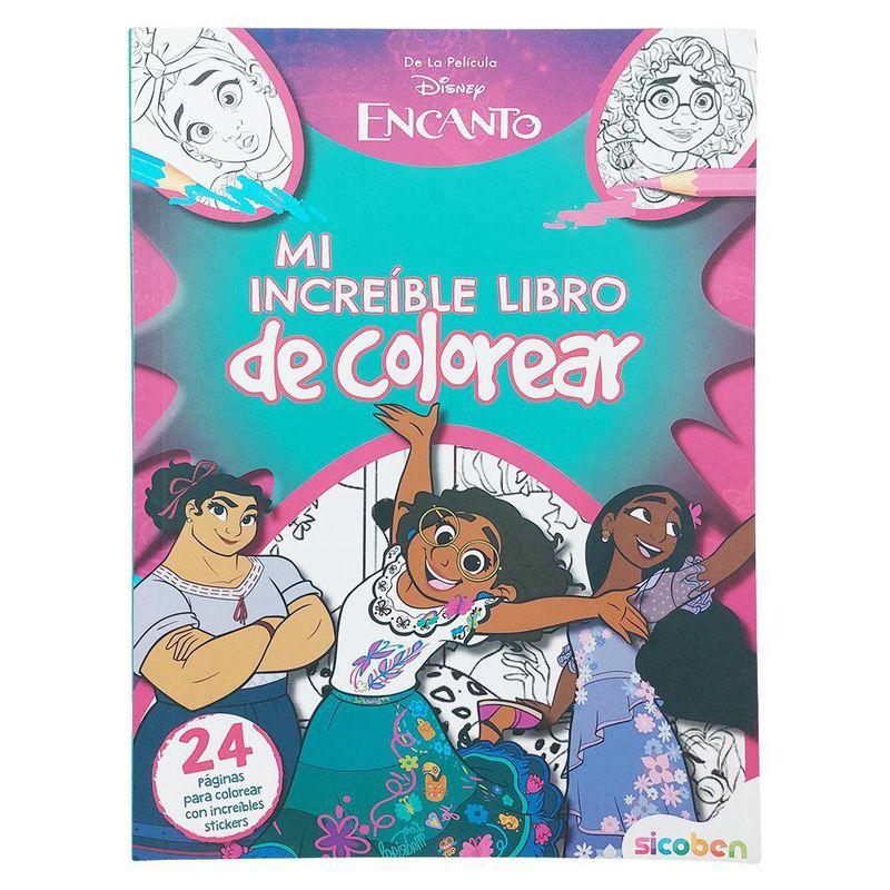 Libro para Colorear Disney Encanto de 24 Páginas con Stickers