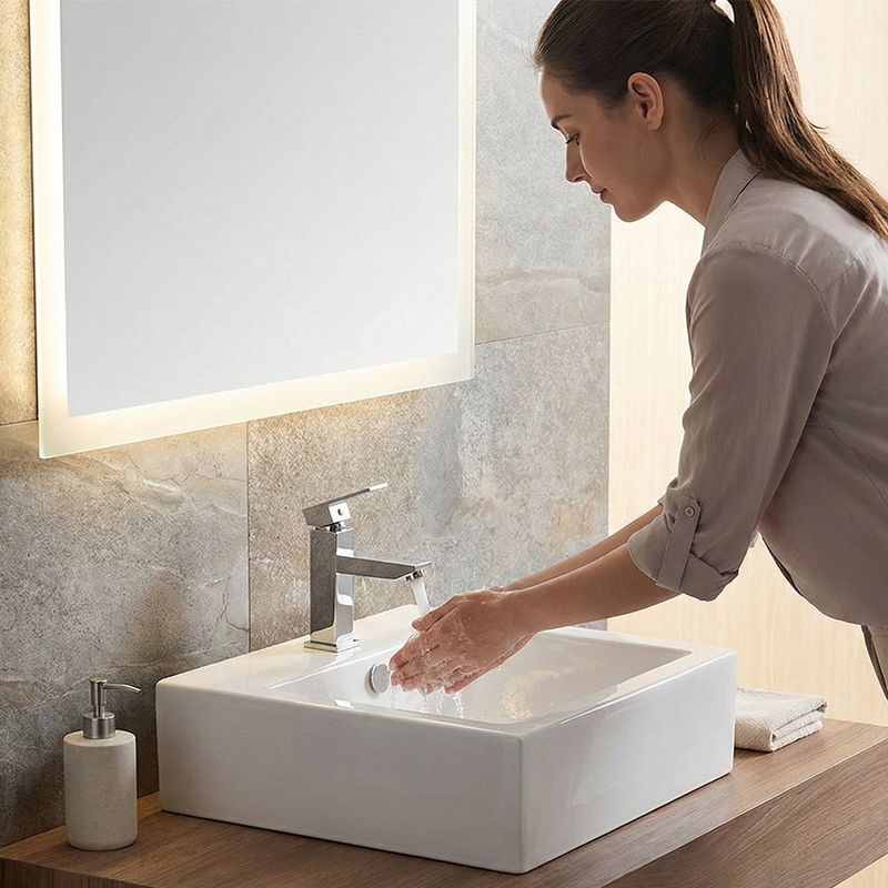 Lavamanos de Sobreponer Moore Blanco