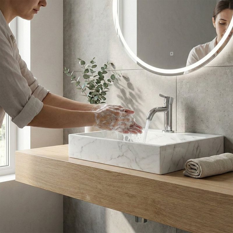 Grifo para Lavamanos Agua Fría con Cuello Bajo Quadrado Cromo