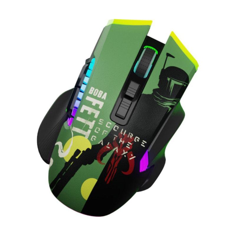 Mouse Gamer Inalámbrico Boba Fett Trimodo RGB 10,000 DPI
