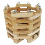 Maceta Octagonal Alta de Madera Teca No. 6