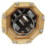 Maceta Octagonal Alta de Madera Teca No. 6
