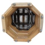 Maceta Octagonal Alta de Madera Teca No. 8