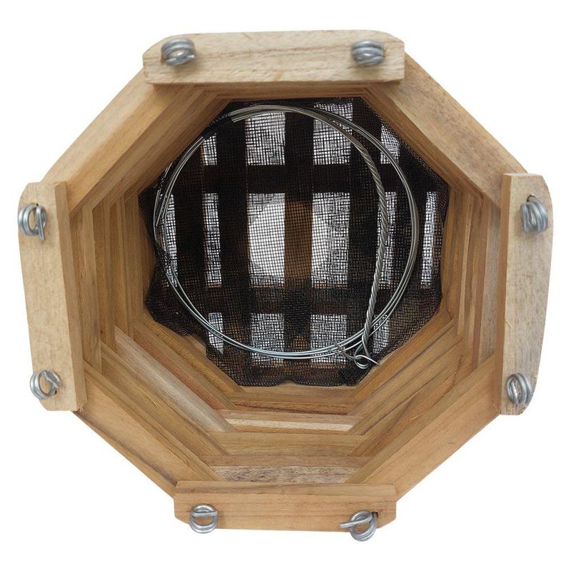 Maceta Octagonal Alta de Madera Teca No. 8