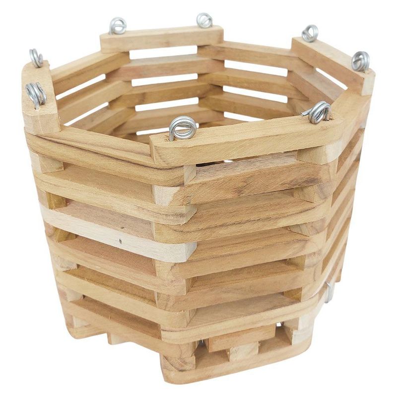 Maceta Octagonal Alta de Madera Teca No. 8