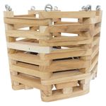 Maceta Octagonal Alta de Madera Teca No. 8