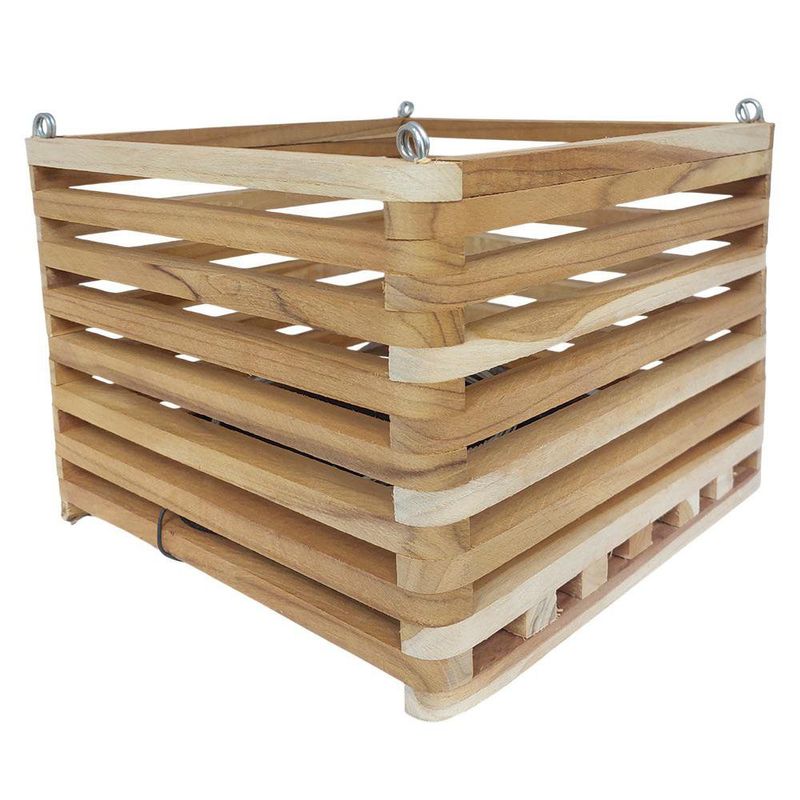 Maceta Cuadrada Alta de Madera Teca No. 8