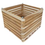 Maceta Cuadrada Alta de Madera Teca No. 8