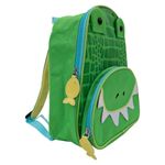 Mochila Infantil con Diseño de Cocodrilo Verde y Cierre Frontal