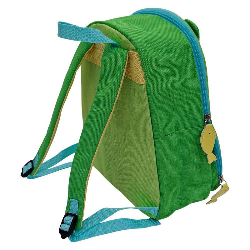 Mochila Infantil con Diseño de Cocodrilo Verde y Cierre Frontal