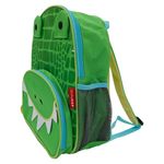 Mochila Infantil con Diseño de Cocodrilo Verde y Cierre Frontal