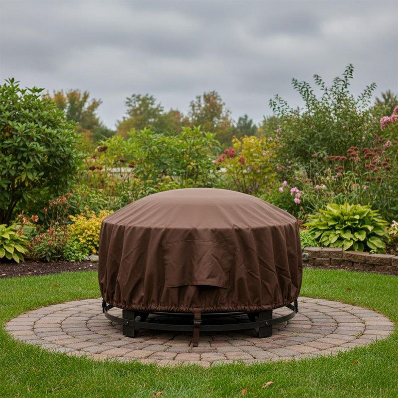 Funda Premium para Fire Pit Redondo de 44 plg Color Café