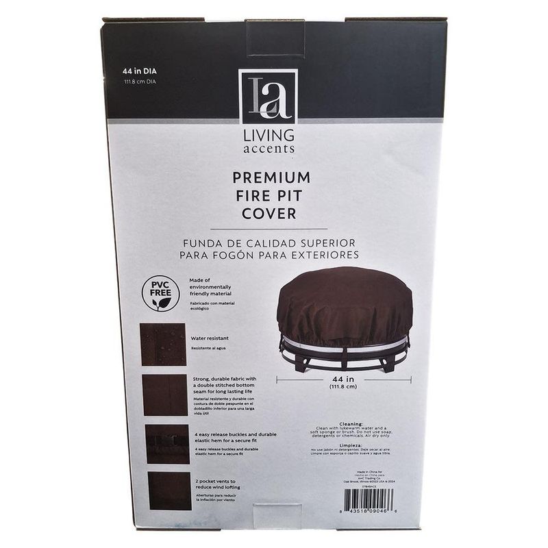 Funda Premium para Fire Pit Redondo de 44 plg Color Café