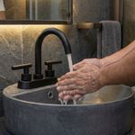 Grifo Mezclador para Lavamanos Estilo Bar 4 plg Negro Mate