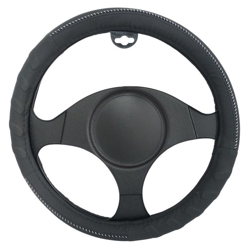 Cubre Volante Premium Racingtec Con Masaje Antideslizante Color Negro