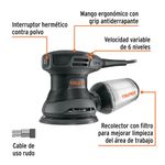 Lijadora Roto Orbital Truper de 5 plg 260 W con Velocidad Variable