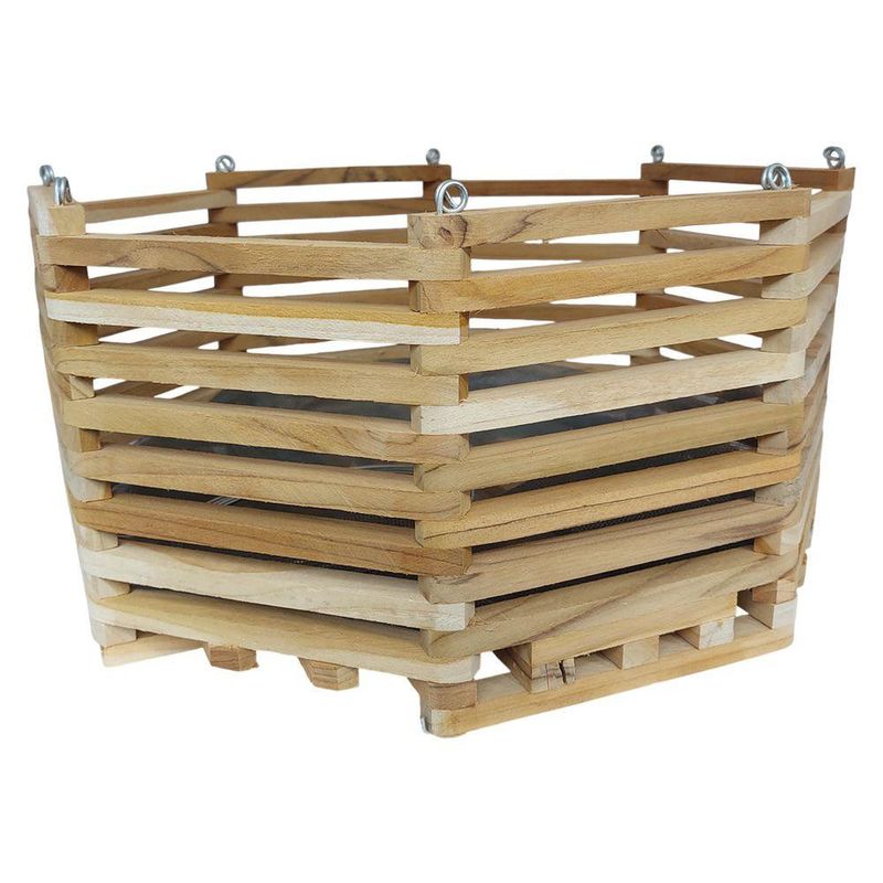 Maceta Octagonal de Madera Teca No. 16
