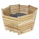 Maceta Octagonal de Madera Teca No. 16