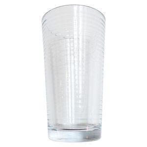 Vaso de Vidrio Transparente de 16 oz con Relieve Completo