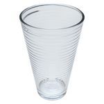 Vaso de Vidrio Transparente de 16 oz con Relieve Completo