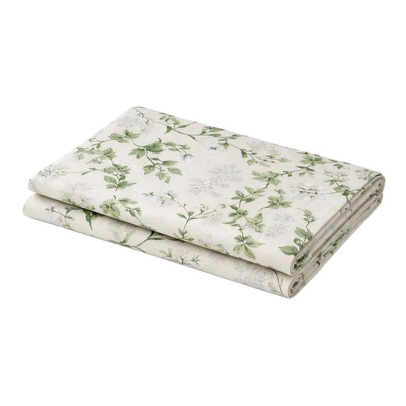 Mantel Rectangular de 140 x 240 cm Diseño Floral Verde