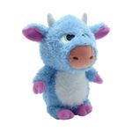 Peluche Amigos Enojones Toro Azul con Detalles Rosas