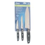 Set de 3 Cuchillos Oster de 20.3 cm 12.7 cm y 8.9 cm de Acero Inoxidable
