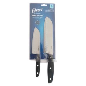 Set de 2 Cuchillos Oster Santoku de 12.7 cm y 17.7 cm Acero Inoxidable