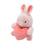 Peluche Conejo Rosa con Corazón para San Valentín