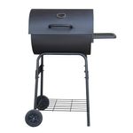 Churrasquera a Carbón Tipo Barril con Mesa Lateral de 77.5 x 49.5 x 100 cm