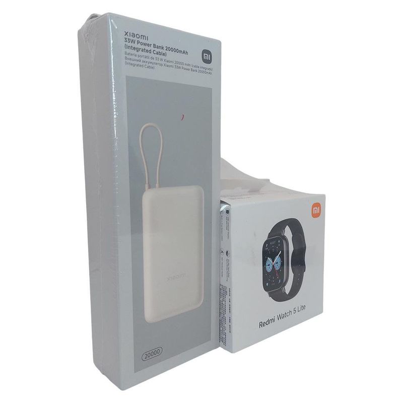 Combo Redmi Watch 5 Lite + Power Bank 20000 mAh 33 W