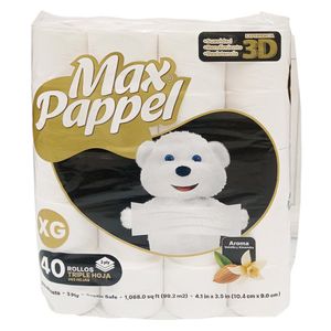 Papel Higiénico Max Triple Hoja Aroma Vainilla y Almendra 40 Rollos