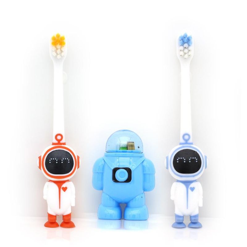 Set de 2 Cepillos Dentales Infantil Espaciales con Juguete