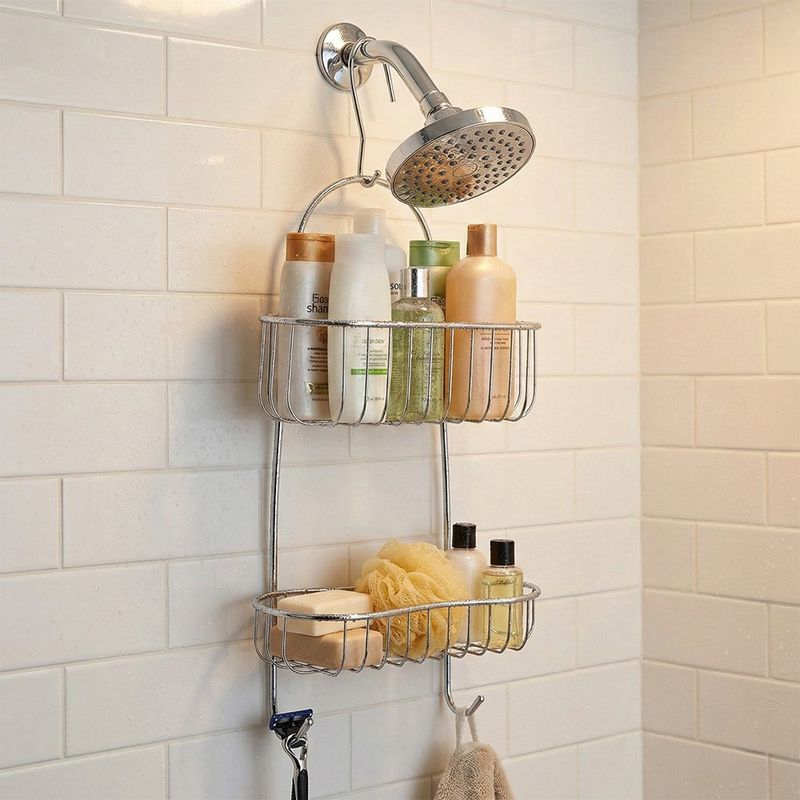 Organizador para Ducha con 2 Niveles Cromado