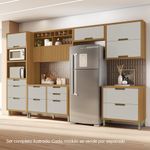 Gabinete Base Impera con 1 Puerta y 1 Gaveta 80 cm Café y Blanco