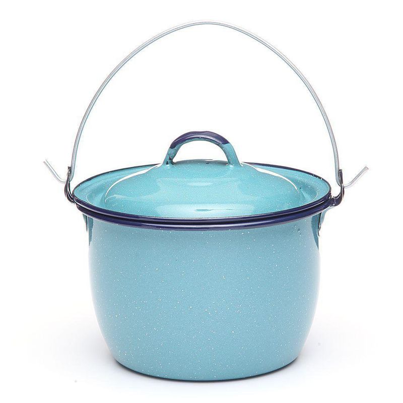 Olla Convexa 14 Azul Turquesa Cinsa