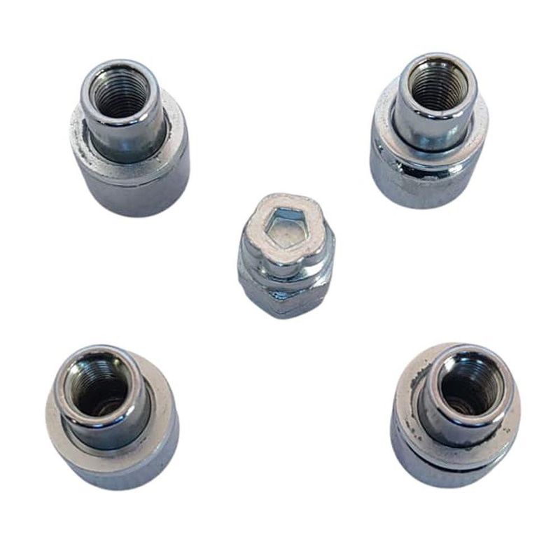 Set de 4 Tuercas de Seguridad Antirrobo + 1 Llave para Carro
