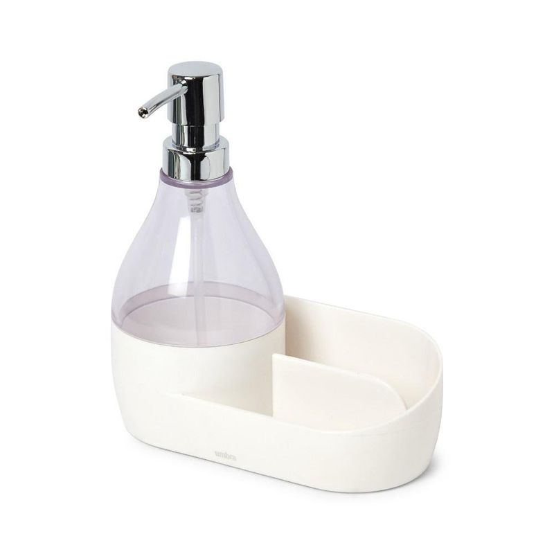 Dispensador de Jabón para Lavatrastos con Base Blanco